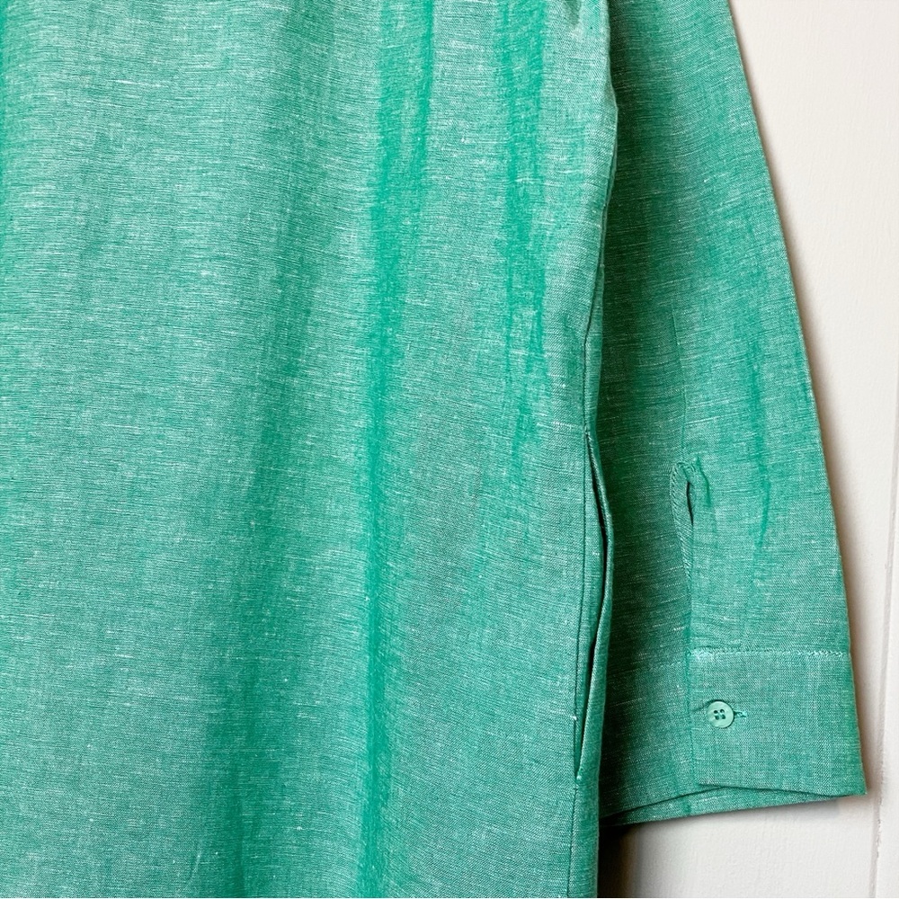 Tuckernuck Seafoam Green Linen Button-Front Maxi Dress - Picture 8 of 15